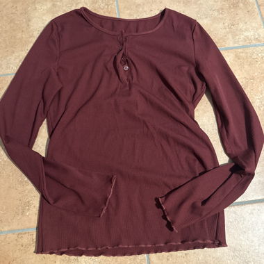 Burgundy Longsleeve Top