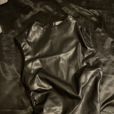 Top corset en cuir