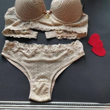 Luxury Lace Lingerie Set Nude XS