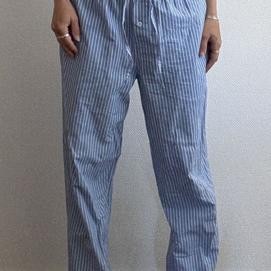 Striped blue lounge pants