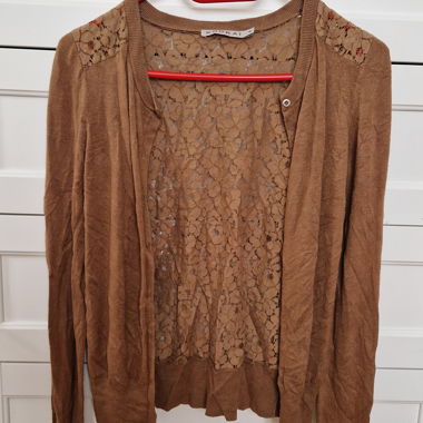Cardigan in pizzo Kookai marrone