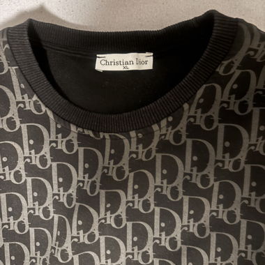Sweatshirt Christian Dior XL noir à motif