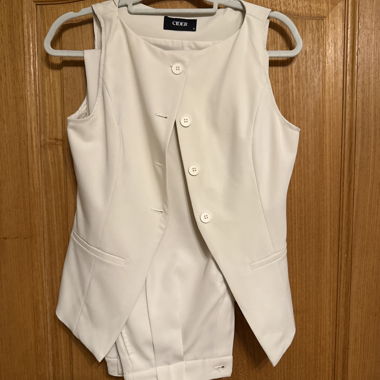 Completo smanicato White CIDER con gilet e pantaloncini