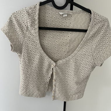 Cardigan traforato beige H&M