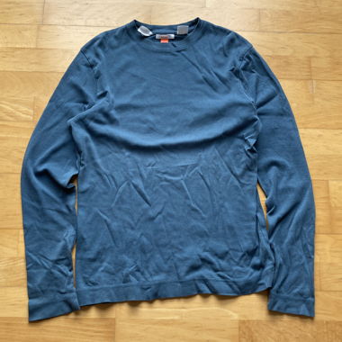 T-shirt bleu à manches longues