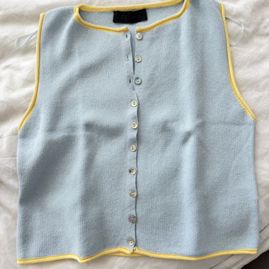 Zara Light Blue Knit Vest