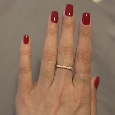 Rose gold eternity ring