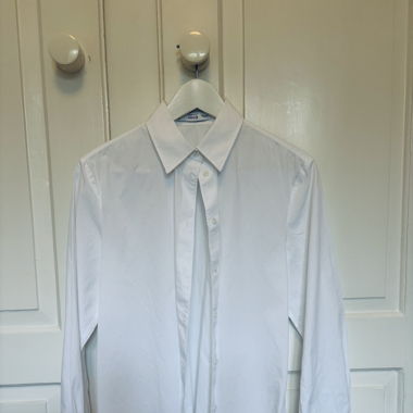 Crisp weisse Bluse mit geradem Schnitt
