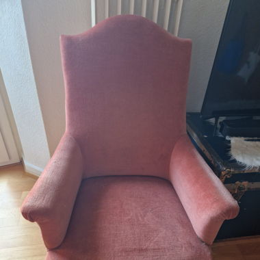 Fauteuil rose vintage