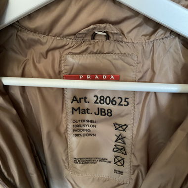 Beige Prada Puffer Jacket