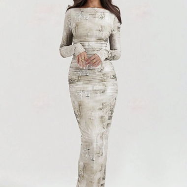 Maxikleid grau