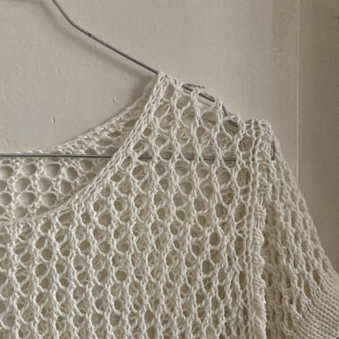 Shirt im Fischernetz Look weiss 