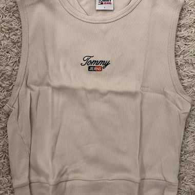 Tommy Jeans top smanicato beige L