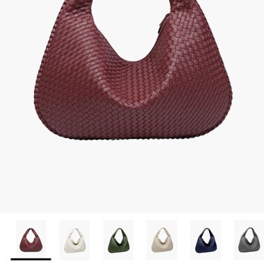 XL Bordeaux-Tote Bag aus Webstoff