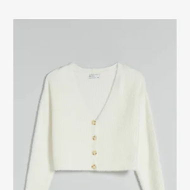 Bershka Strickjacke - white