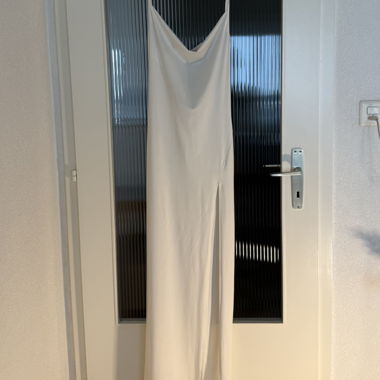 White satin long dress 