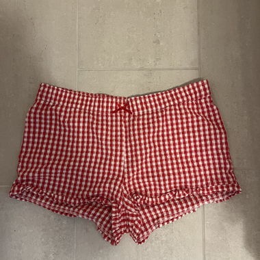 Checked Women’s Shorts red/white
