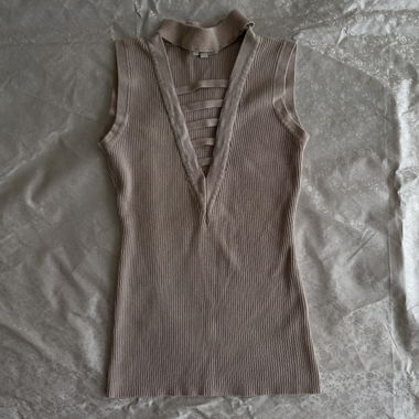 “Down there somewhere” V-neck top
