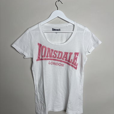 T-shirt Lonsdale bianco rosa L