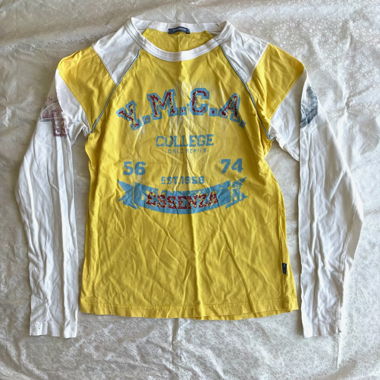 “FastTrack” graphic print long sleeve top