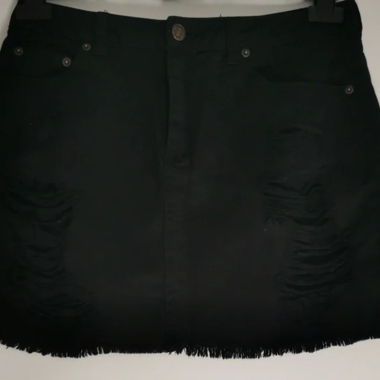 schwarzer ripped Jupe