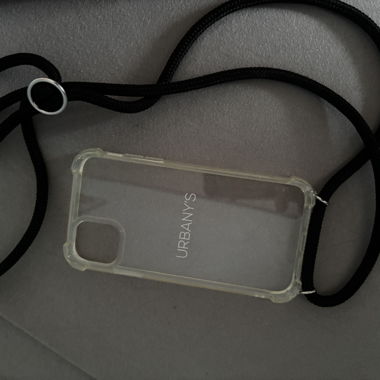 Housse de téléphone transparente avec cordon assorti