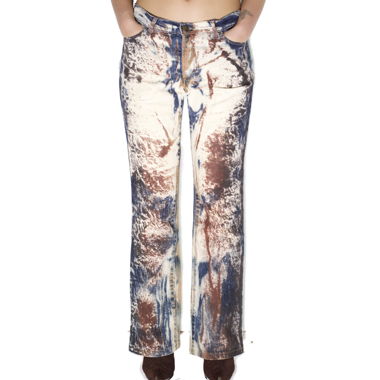 Roberto Cavalli Printed Wide-Leg Jeans