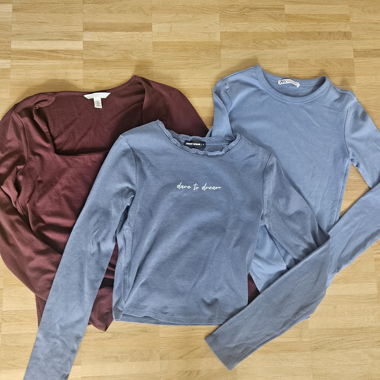 Lot de 3 T-shirts manches longues femme