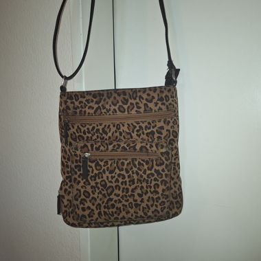 Sac bandoulière imprimé léopard