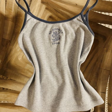 Y2k Grey and Blue George London Tank Top