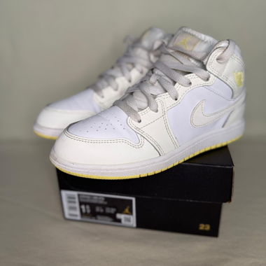 Nike Jordan 1 Mid PS Bianco Giallo Tg. 33