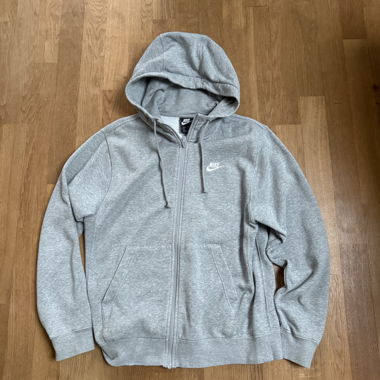 Felpa con zip Nike grigia, taglia S
