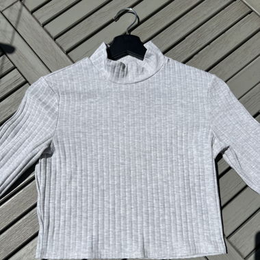Langarm-T-Shirt von H&M mit Stehkragen