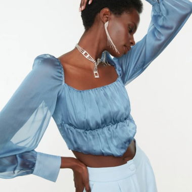 Blouse bleu 