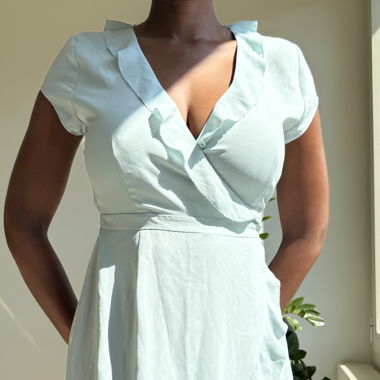 Light Blue Ruffle Dress