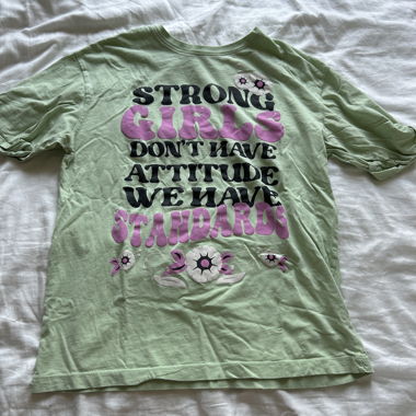 T-shirt slogan vert