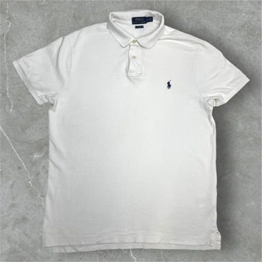 weißes polo ralph lauren polo shirt 