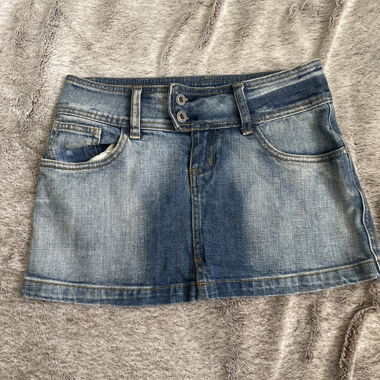 Denim mini skirt