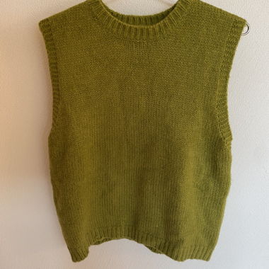 Grüne Strickweste