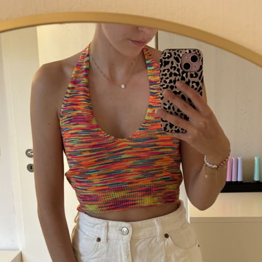 Crop top fluo