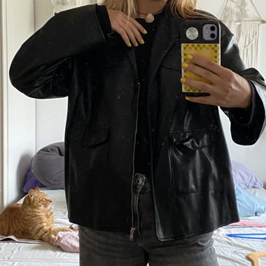 Fake Leder Jacke 