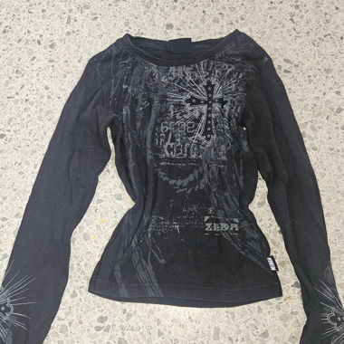 top nero y2k grunge