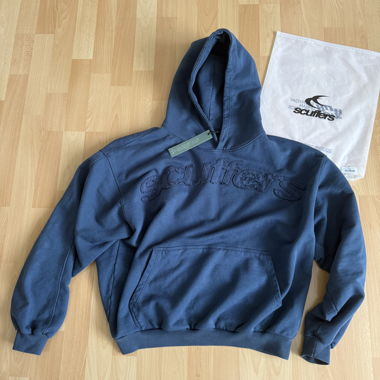 Raw Blue Felpa con cappuccio MEDIUM Scuffers