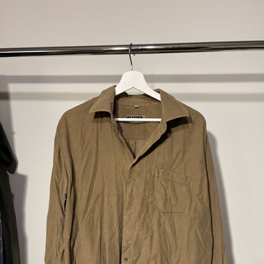 Brown button-up shirt