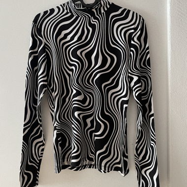 Rollkragenpullover Zebraprint