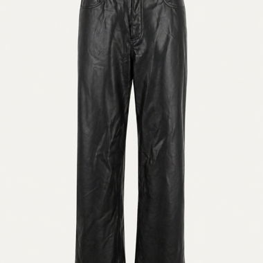 Black Pants with Leather Look