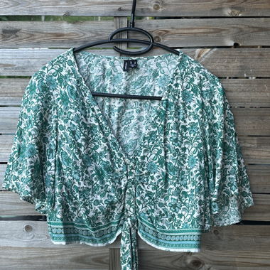 Blusa cache-cœur floreale M