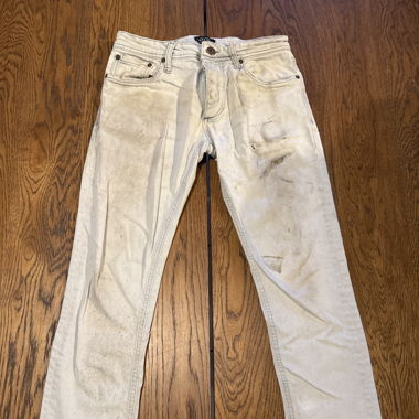 Jeans Blanc/Bleu