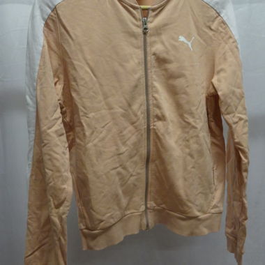 Puma Trainingsjacke beige mit weissen Streifen