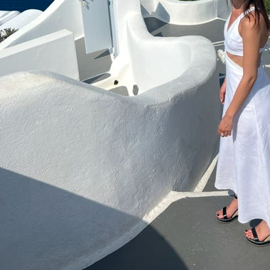 Robe blanche en lin